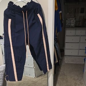 FP Movement by Free People Navy Joggers with Pink Stripe Detail Champ Is Here
